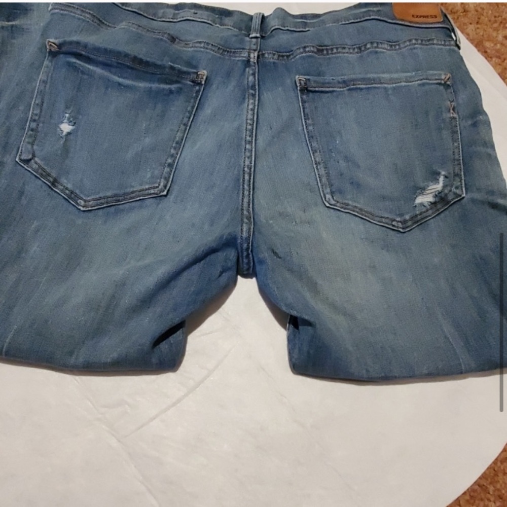 Express Denim studded Crops